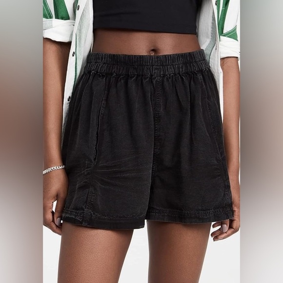 Free People Poplin Cotton Blend Shorts Black EUC XSmall Women’s - Picture 2 of 10